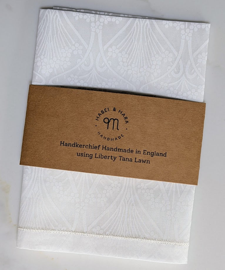 Liberty Tana Lawn Handkerchief Ianthe White Pigment