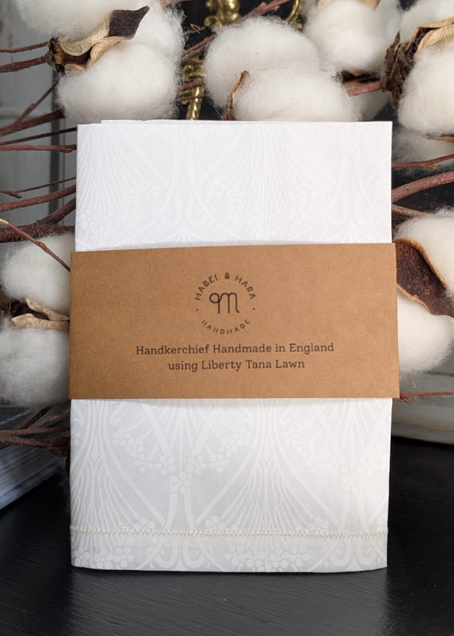 Liberty Tana Lawn Handkerchief Ianthe White Pigment