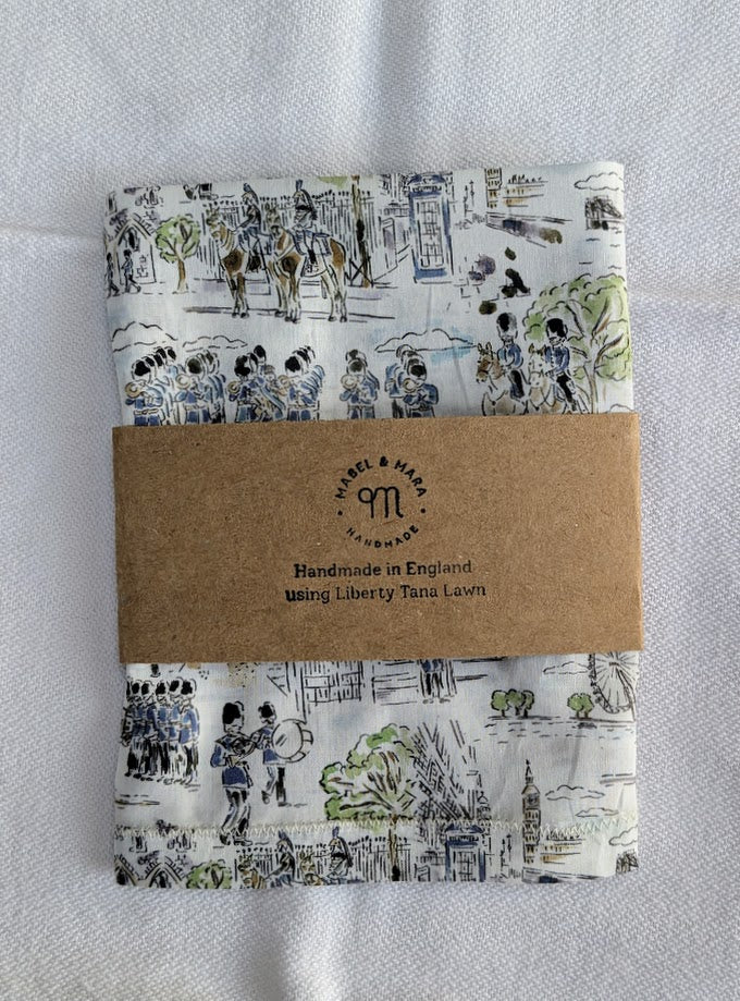 Liberty Tana Lawn Handkerchief Marv's March Blue Guards