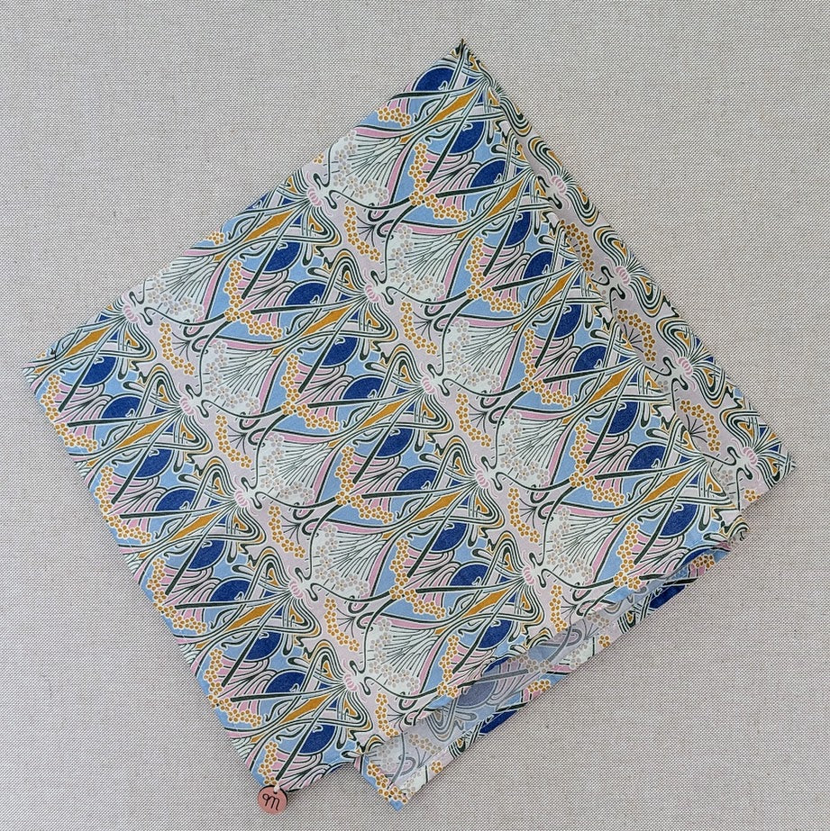 Square Bandana Scarf made with Liberty Tana Lawn Fabric Ianthe Pink
