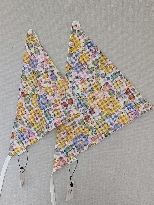 Triangle Scarf made with Liberty Tana Lawn Betsy Check Pastel