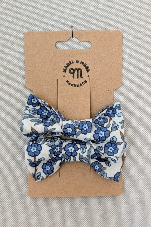 Traditional Hair Bows Pair Liberty Tana Lawn on alligator clips