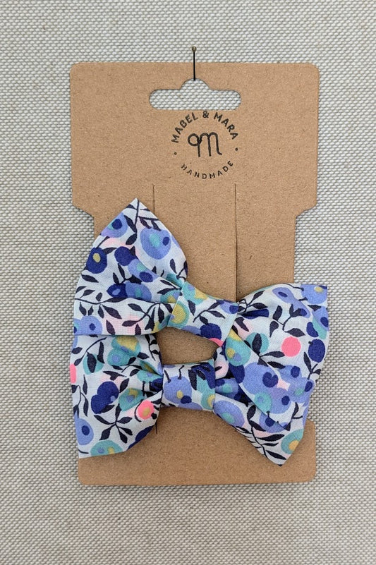 Traditional Hair Bows Pair Liberty Tana Lawn on alligator clips