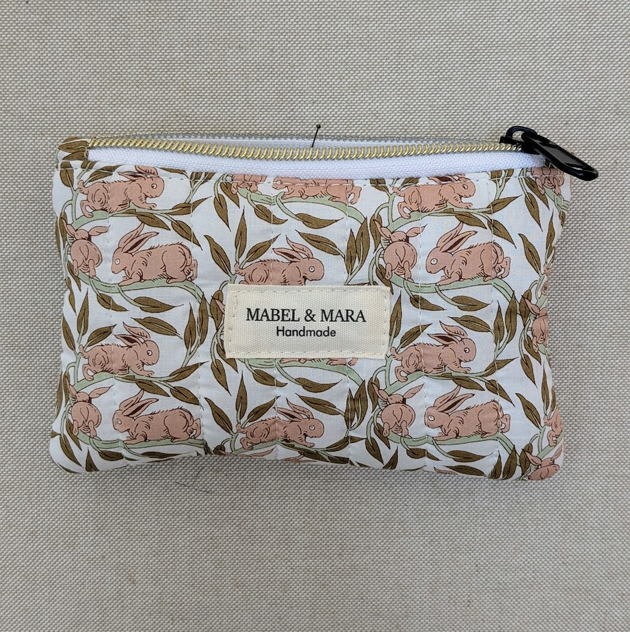 Quilted Zipper Purse/Case in a choice of fabric designs