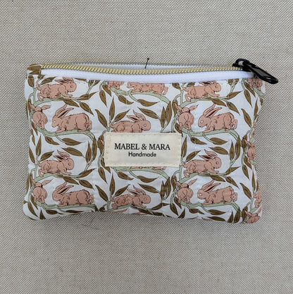 Quilted Zipper Purse/Case in a choice of fabric designs