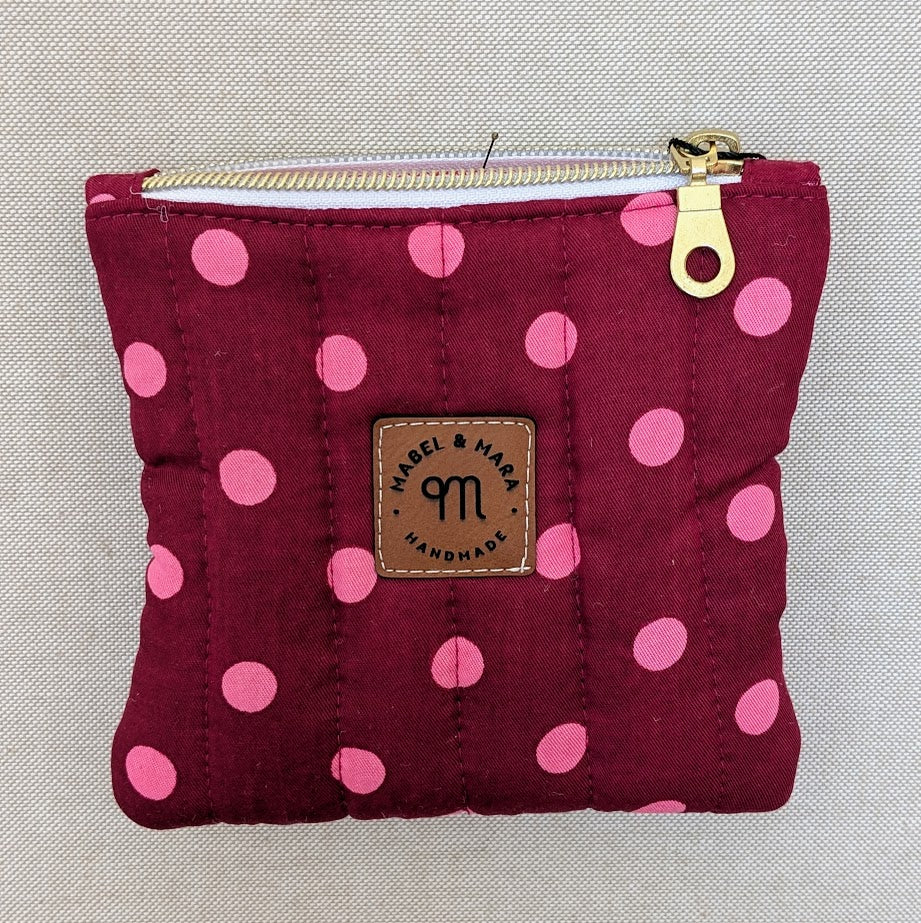 Quilted Zipper Purse/Case in a choice of fabric designs