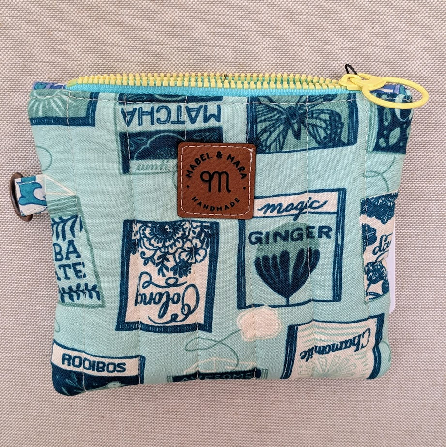 Quilted Zipper Purse/Case in a choice of fabric designs