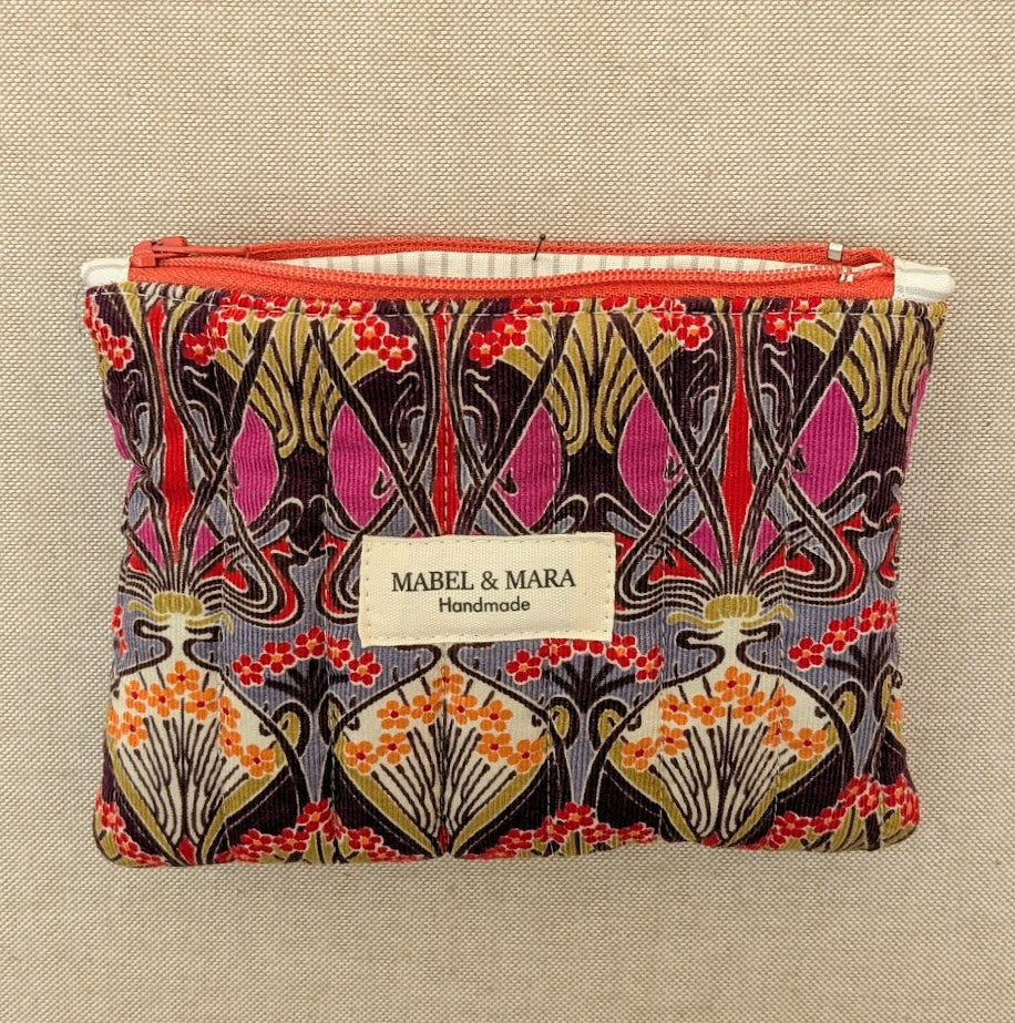 Quilted Zipper Purse/Case in a choice of fabric designs