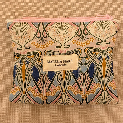 Quilted Zipper Purse/Case in a choice of fabric designs