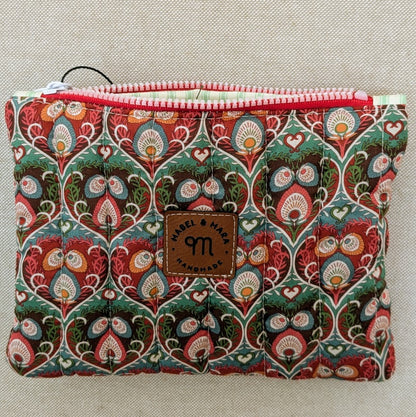 Quilted Zipper Purse/Case in a choice of fabric designs