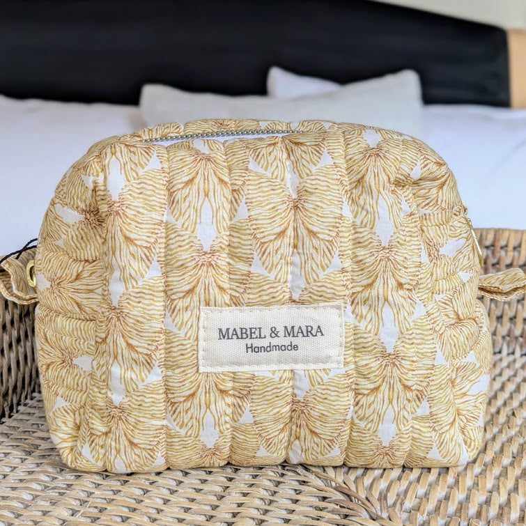 Boxy Quilted Zippered Pouch/Case  Liberty Tana Lawn Bustle & Bow