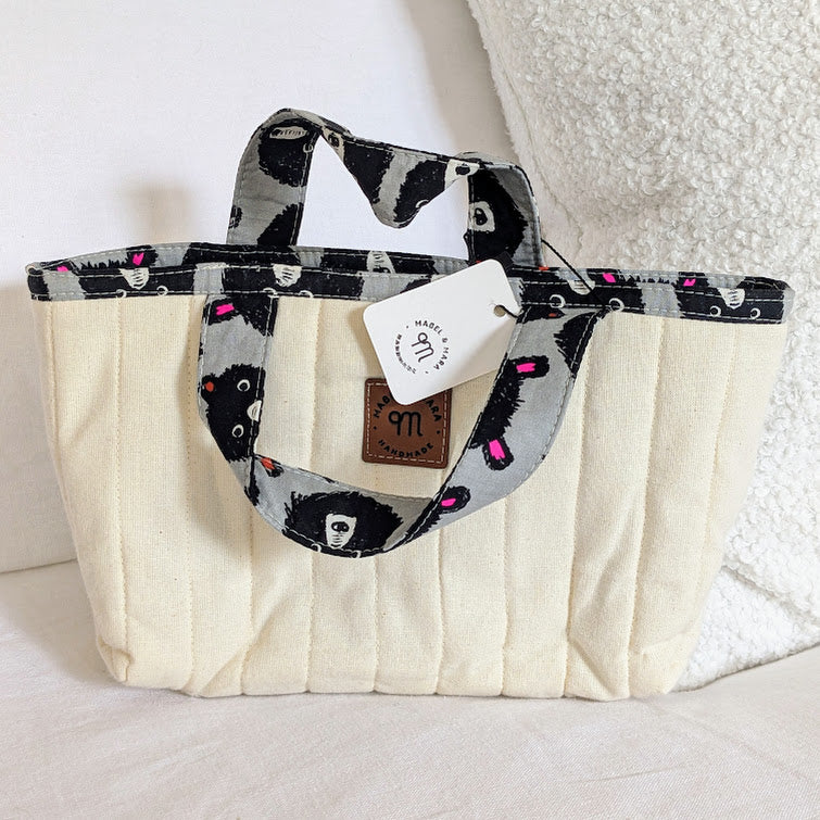Quilted Small Tote Bag/Case in a variety of fabric prints