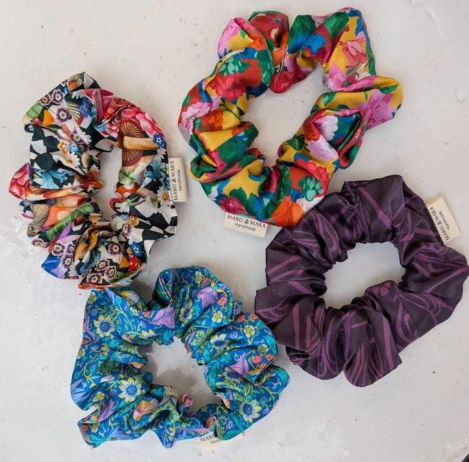 Liberty Silk Hair Scrunchies