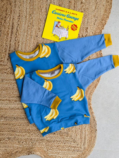 Banana Print Children's Sweatshirt  0-6 years
