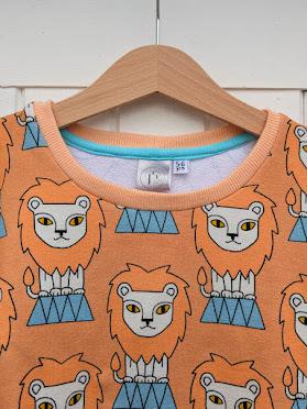 Children's Sweatshirt  soft cotton French Terry fabric In Tigers or Carousel print -0-6 years-Kid's-Gift