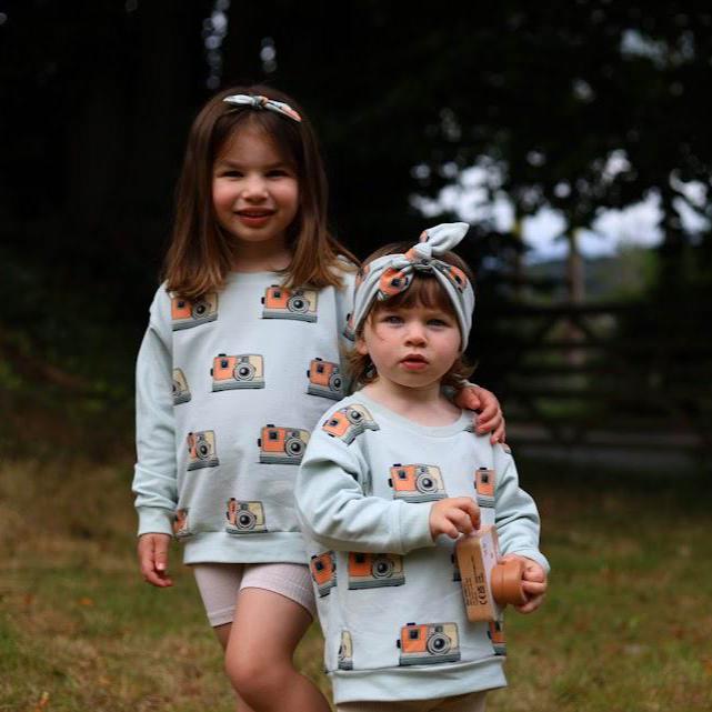 Camera Print Baby & Children's Sweatshirt, Soft Cotton Stretchy Fabric Sizes 0-6yrs Boy's Sweatshirt, Girl's Sweatshirt Cute Gift, Siblings