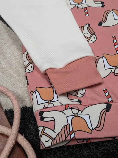 Children's Sweatshirt  Tigers or Carousel print -0-6 years