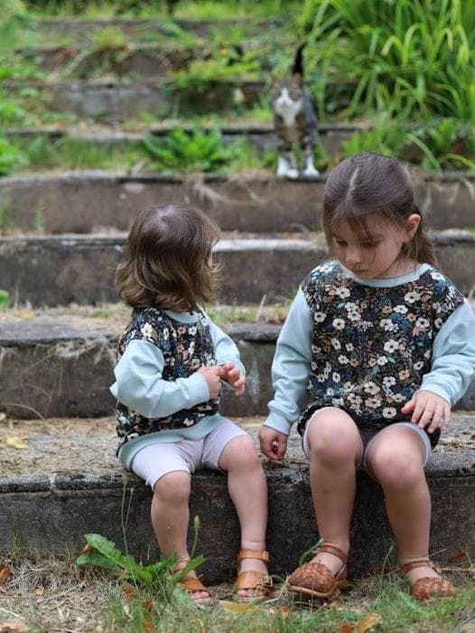 Harvest Flower Print-Baby & Children's Sweatshirt-Soft Cotton Stretchy Fabric-Sizes 0-6yrs Girl's Sweatshirt-Cute Gift-Matching Siblings