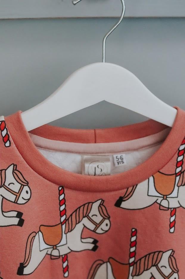 Children's Sweatshirt  soft cotton French Terry fabric In Tigers or Carousel print -0-6 years-Kid's-Gift