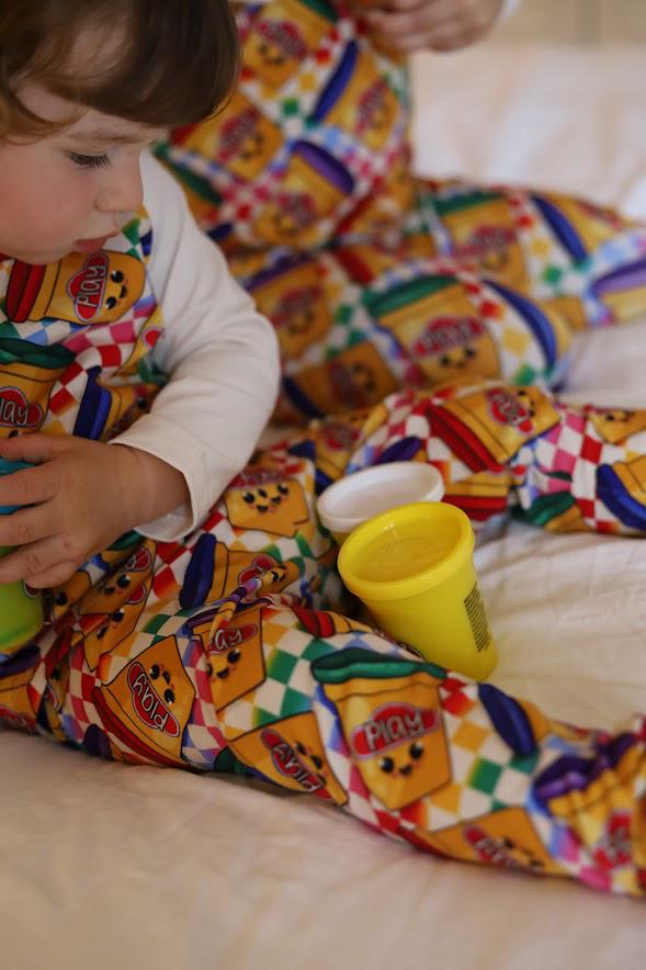 Children's Pyjamas-PJs-top and leggings set 0-6yr Kid's-Children's Gift-matching sibling pyjamas-Fun Play print-Unisex-Baby/Toddler