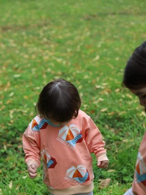 Children's Sweatshirt  soft cotton French Terry fabric fun Beach theme Favorite Place print in bright  cheerful colours 0-6yr Kid's-Gift