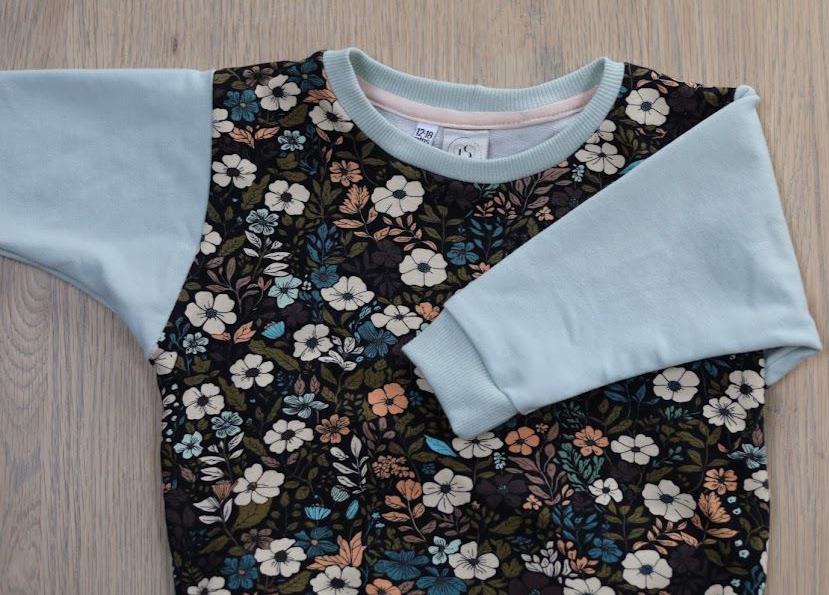 Harvest Flower Print-Baby & Children's Sweatshirt-Soft Cotton Stretchy Fabric-Sizes 0-6yrs Girl's Sweatshirt-Cute Gift-Matching Siblings