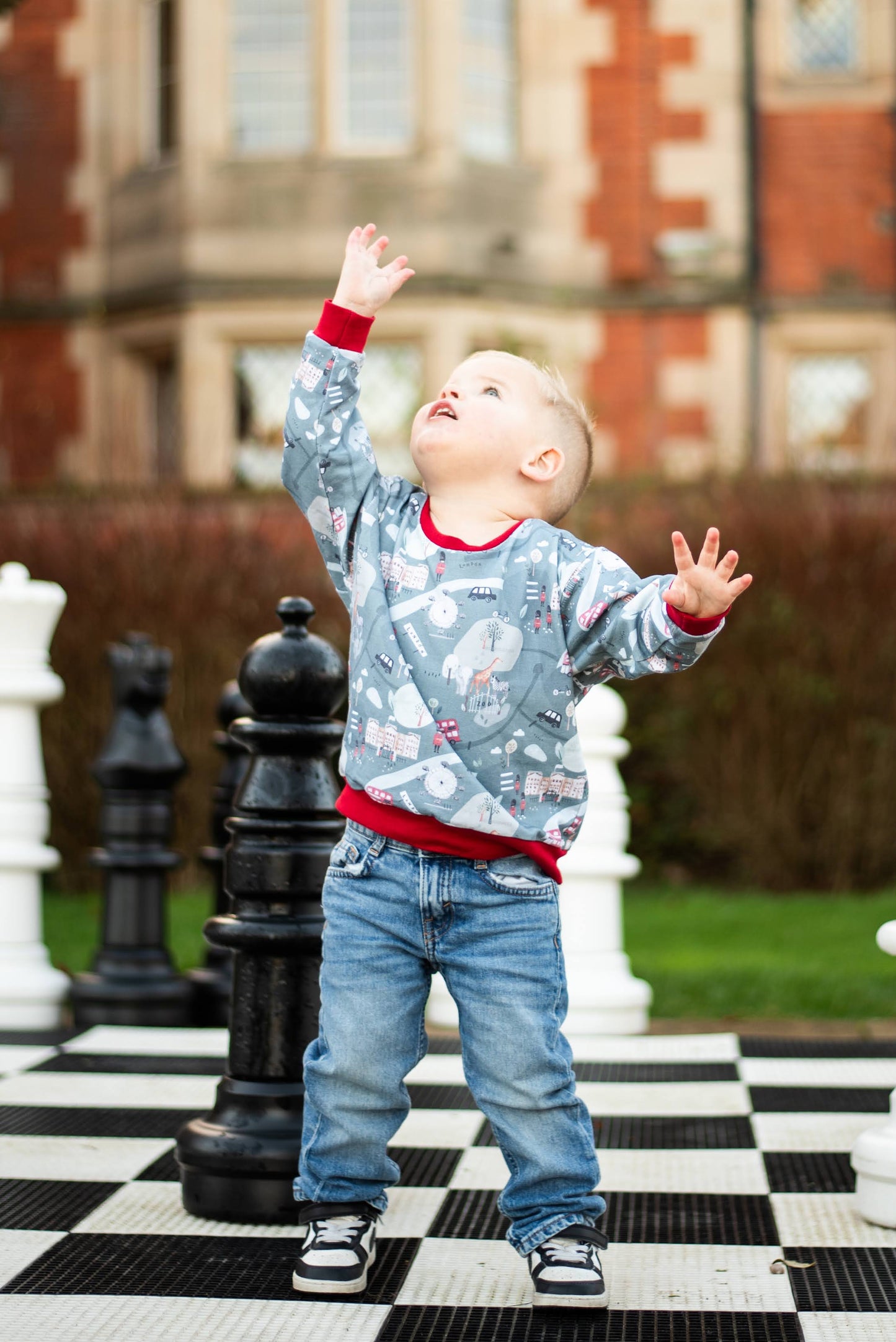 Children's Sweatshirt  soft cotton French Terry fabric In London Theme print -0-6 years-Kid's-Gift