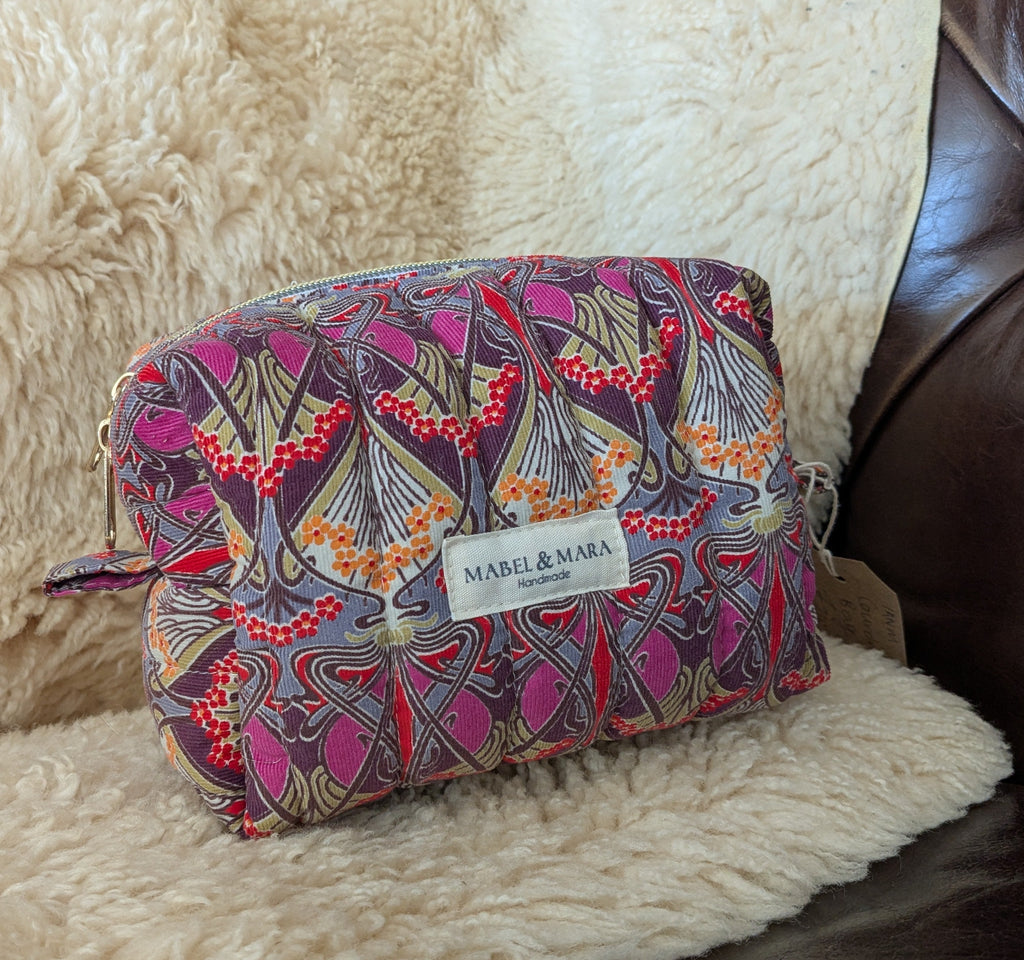 Boxy Quilted Zippered Pouch Liberty Corduroy Ianthe