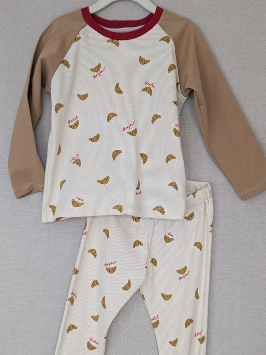 Children's Pyjamas PJs  Ribbed Croissants